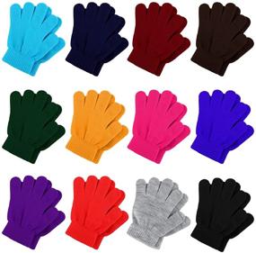 img 4 attached to TODDOR Winter Gloves Children Stretchy Boys' Accessories in Cold Weather