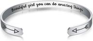 👭 boosting friendship with winglove stainless steel inspirational bracelets: personalized birthday, friends, and inspirational gifts for women, girls, and boys logo