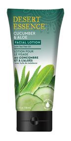 img 1 attached to 🥒 Desert Essence Facial Lotion - Cucumber & Aloe with Tea Tree Oil - 3.4 Fl Oz - Moisturizing, Protecting & Softening Skin - Aloe Vera - Cooling Cucumber - Brightening & Toning