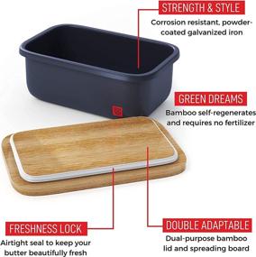 img 2 attached to 🍽️ Bamboo Lid Butter Dish: Classy and Convenient Countertop Storage