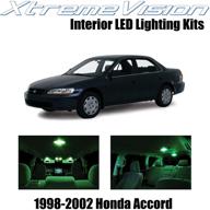 xtremevision внутренняя светодиодная подсветка для honda accord 1998-2002 (12 штук) зеленый комплект светодиодов для интерьера с инструментом для установки. логотип