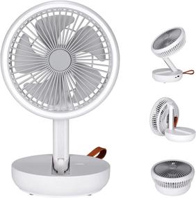 img 4 attached to 🌬️ Portable Folding Aroma Diffuser Fan - USB Rechargeable Battery Powered, Quiet and Versatile Desk Fan for Indoor Outdoor Travel, Home and Office Use - Detachable and Washable Design, White