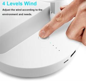 img 3 attached to 🌬️ Portable Folding Aroma Diffuser Fan - USB Rechargeable Battery Powered, Quiet and Versatile Desk Fan for Indoor Outdoor Travel, Home and Office Use - Detachable and Washable Design, White