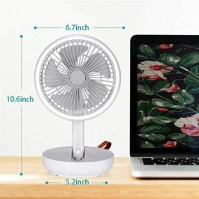 img 1 attached to 🌬️ Portable Folding Aroma Diffuser Fan - USB Rechargeable Battery Powered, Quiet and Versatile Desk Fan for Indoor Outdoor Travel, Home and Office Use - Detachable and Washable Design, White