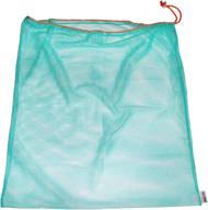 🧺 turquoise laundry bag - eco-friendly reusable mesh travel organizer for clothes - machine washable with drawstring - 24" x 24 логотип