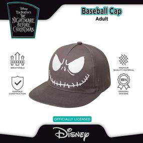 img 1 attached to 🎃 Disney Men's Nightmare Before Christmas Hat – Jack Skellington Baseball Cap, Dad Hat for Enhanced SEO