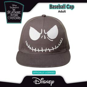 img 2 attached to 🎃 Disney Men's Nightmare Before Christmas Hat – Jack Skellington Baseball Cap, Dad Hat for Enhanced SEO