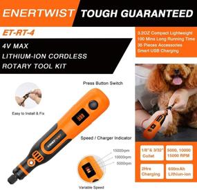 img 3 attached to 🔧 Enertwist 35-Piece Cordless Lithium-Ion Accessories Set