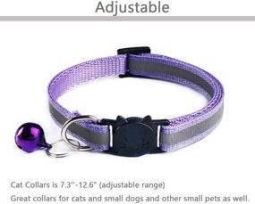 img 3 attached to 🐱 6 Pack of MDENOVO Reflective Cat Collars with Bell Breakaway - Ideal Nylon Strip Pet Collars for Cats and Small Dogs