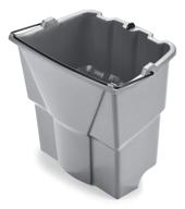 🧹 rubbermaid commercial products executive series gray dirty water bucket for 35qt wavebrake 2.0 mopping bucket: efficient cleaning solution logo