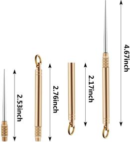 img 3 attached to 🪥 Titanium Toothpick - Portable Outdoor Toothpick