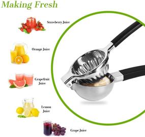 img 1 attached to Premium Manual Fruit Juicer - Large Lemon Squeezer Press for Citrus Fruits - Oranges, Lemons, Limes, Pomegranates, Grapes, Watermelons - Hand Juice Juicers Squeezer for Home Use