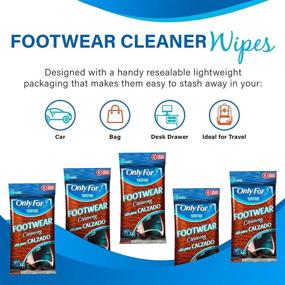 img 2 attached to Shine and Protect Your Shoes with the Only For Footwear Cleaning Wipes - 6 Pack (6 Individual Packaged Wipes)