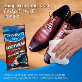 img 1 attached to Shine and Protect Your Shoes with the Only For Footwear Cleaning Wipes - 6 Pack (6 Individual Packaged Wipes)