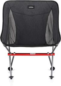 img 3 attached to 🪑 Compact Ultralight Folding Camping Chair by Naturehike - Portable Backpacking Chairs, Collapsible & Packable Lightweight Chair in Bag for Outdoor, Camping, Picnic, Hiking (Black)