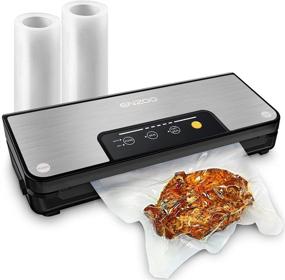 img 4 attached to 🧺 ENZOO Automatic Vacuum Sealer Machine for Food Preservation - 80Kpa, Built-in Cutter, Starter Kit, LED Indicator Lights, Easy to Clean - Dry & Moist Food Modes (Silver)