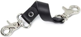 img 2 attached to 🔒 Enhance Stability with Leather Anti-Sway Strap for Firefighter's Radio and Two Way Radio Case