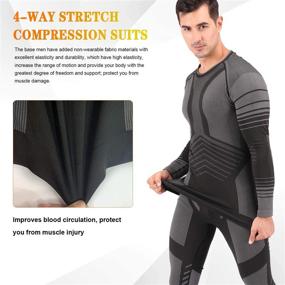 img 1 attached to MeetHoo Thermal Underwear Compression Weather Sports & Fitness