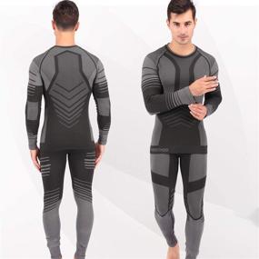 img 3 attached to MeetHoo Thermal Underwear Compression Weather Sports & Fitness