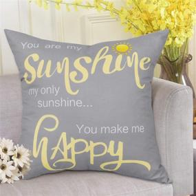 img 1 attached to You Are My Sunshine &amp; You Make Me Happy - Inspirational Quote Decorative Pillow Case