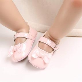 img 3 attached to 👶 HsdsBebe Infant Baby Girls Mary Jane Flats: Stylish PU Leather Non-Slip Shoes for Toddler Girls