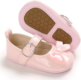 img 1 attached to 👶 HsdsBebe Infant Baby Girls Mary Jane Flats: Stylish PU Leather Non-Slip Shoes for Toddler Girls