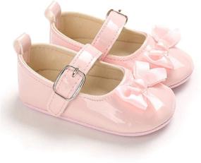 img 4 attached to 👶 HsdsBebe Infant Baby Girls Mary Jane Flats: Stylish PU Leather Non-Slip Shoes for Toddler Girls
