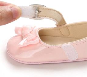 img 2 attached to 👶 HsdsBebe Infant Baby Girls Mary Jane Flats: Stylish PU Leather Non-Slip Shoes for Toddler Girls