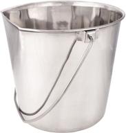 🐾 proselect stainless steel flat sided pet pail: durable and high-grade steel for easy feeding and watering логотип