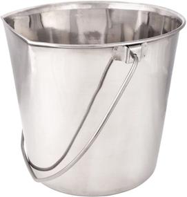 img 3 attached to 🐾 ProSelect Stainless Steel Flat Sided Pet Pail: Durable and High-Grade Steel for Easy Feeding and Watering