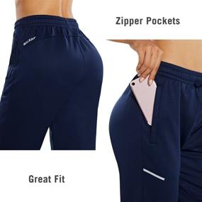 img 2 attached to 🏔️ Warm, Fleece-lined Women's Sweatpants with Zipper Pockets - Ideal for Winter Sports, Running, and Hiking - BALEAF