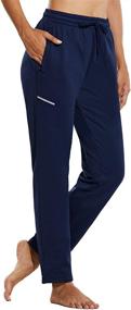 img 3 attached to 🏔️ Warm, Fleece-lined Women's Sweatpants with Zipper Pockets - Ideal for Winter Sports, Running, and Hiking - BALEAF