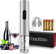 🍷 qcoqce electric wine opener: cordless automatic corkscrew with foil cutter, stand, and batteries included логотип