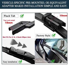 img 3 attached to Заменяющий набор стеклоочистителей OEM для GMC Terrain Chevy Equinox 2010-2017 и Ford Kuga MK1 2008-2012 - 24+17 (2 шт.) - гарантия на 1 год