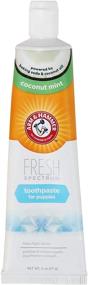 img 1 attached to 🐶 Arm & Hammer Fresh Spectrum Baking Soda Dog Toothpaste - Coconut Mint Scent for Adult Dogs and Puppies - Fight Tartar, Whitening Teeth, and Freshening Breath, 2 oz