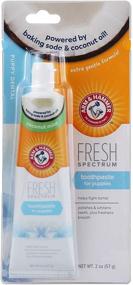 img 4 attached to 🐶 Arm & Hammer Fresh Spectrum Baking Soda Dog Toothpaste - Coconut Mint Scent for Adult Dogs and Puppies - Fight Tartar, Whitening Teeth, and Freshening Breath, 2 oz