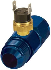 img 1 attached to Derale 35022 Premium 180 Degree In-Line Fluid Thermostat, Blue -10AN x -10AN