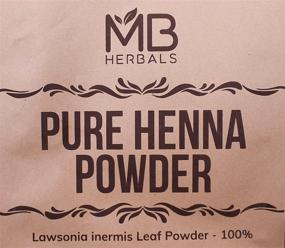 img 1 attached to 🌿 MB Herbals Premium Rajasthani Henna Powder - 100% Natural & Pure, 454g/16oz/1.00lb, for Vibrant Orange-Red Hair, Raw & Triple Sifted