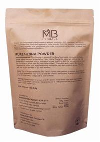 img 2 attached to 🌿 MB Herbals Premium Rajasthani Henna Powder - 100% Natural & Pure, 454g/16oz/1.00lb, for Vibrant Orange-Red Hair, Raw & Triple Sifted