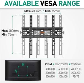 img 1 attached to 📺 Tilting TV Wall Mount Bracket: Universal Low Profile Mount for 26-55 Inch Flat Screen TVs - Easy Install, Ultra Slim Design, Tilting Knob - Fits 12/16" Studs - Max VESA 400x400mm - Holds up to 99 lbs. ELIVED+