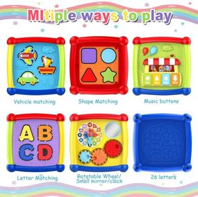 img 3 attached to 🎁 6-in-1 Multipurpose Activity Cube Baby Toys: A Perfect Christmas Birthday Gift for 12-18 Month & 6-12 Month Olds - Musical, Colorful, and Educational Toy for Boys and Girls!