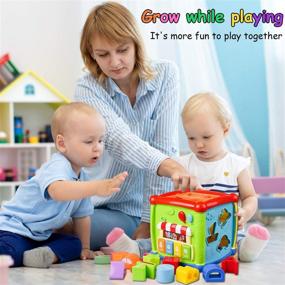 img 1 attached to 🎁 6-in-1 Multipurpose Activity Cube Baby Toys: A Perfect Christmas Birthday Gift for 12-18 Month & 6-12 Month Olds - Musical, Colorful, and Educational Toy for Boys and Girls!