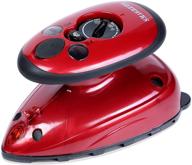 smagreho mini travel steam iron: 3 temperature settings, 15-second rapid heating, powerful steam burst, non-stick soleplate (red) logo