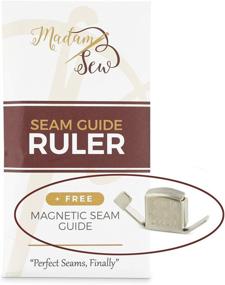 img 3 attached to 🧵 Madam Sew Seam Allowance Ruler and Magnetic Seam Guide for Sewing Machine – Perforated Seam Gauge for Precise Straight Line Hems from 1/8” to 2” – Includes 1/4” Pivot Point and 45 Degree Trim Line