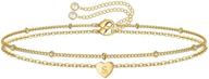 turandoss dainty heart initial bracelets: 14k gold filled personalized jewelry for women & girls logo