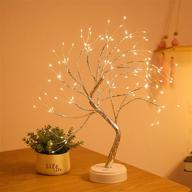 108 led copper wire desktop bonsai tree light: touch switch, usb/battery powered diy artificial tree light for wedding, christmas, interior decoration (warm white) logo