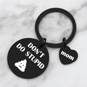 img 2 attached to 🎁 Surprise Your Teen with an Unforgettable Mom-Daughter/Mom-Son Birthday Gift - Teenager Gifts: Don't Do Stupid Poop Keychain