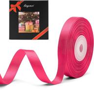 💕 hot pink satin ribbon: versatile must-have for crafts, wedding décor, and more! logo