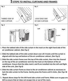 img 2 attached to 📦 Just4Repair 1 Pair Window Air Conditioner Side Curtains Screen Accordion Left & Right (Model: AC-6100-66)