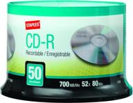 staples pack 700mb cd r spindle logo